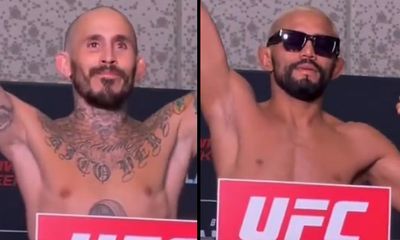 Video: UFC on ABC 7 main card weigh-in highlights with Marlon Vera’s shaved head, Mackenzie Dern, more