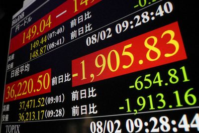 Shares sink in Japan as a tech-driven retreat on Wall St drives selling of chip makers and exporters