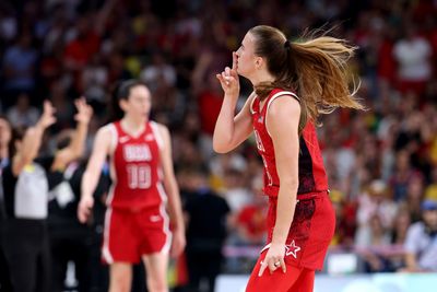 Sabrina Ionescu’s 3-point crowd silencer against Belgium had her USA basketball teammates in awe