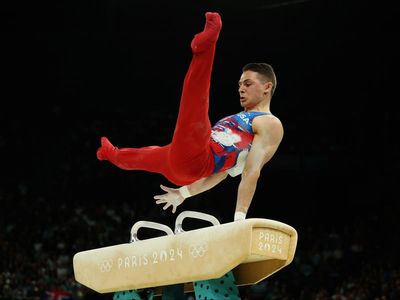 Wait, are those footie pajamas on the US men’s gymnastics team?