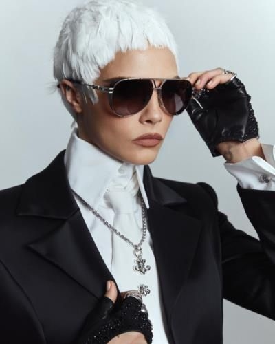 Cara Delevingne's Chic Monochrome Look With Distinctive White Hair