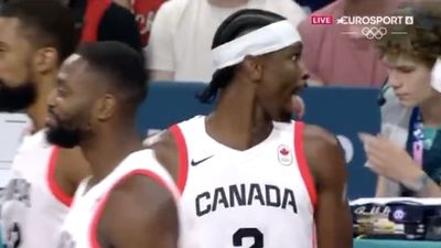 Shai Gilgeous-Alexander Sticks Tongue Out After Stealing the Ball Against Spain