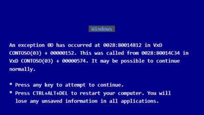 Microsoft dev says Steve Ballmer didn't write the text for the Blue Screen of Death: "There are three different blue-colored screens, and each has a different author"