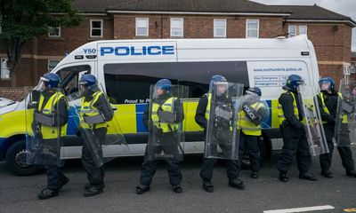 Dozens arrested across UK as Cooper says ‘violent thugs will pay the price’ – as it happened