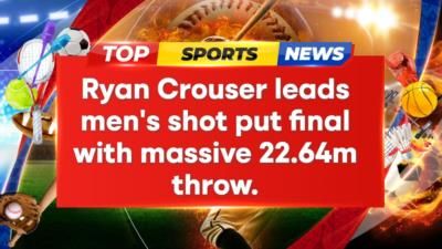 Ryan Crouser Leads Men's Shot Put Final With Strong Start