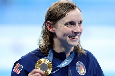 Katie Ledecky makes Olympics history with ninth gold medal in swimming