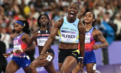 Julien Alfred puts Sha’Carri Richardson in shade to win women’s Olympic 100m