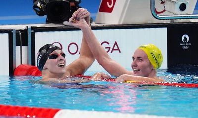 Ariarne Titmus just falls short in latest instalment of Olympic swim rivalry with Katie Ledecky