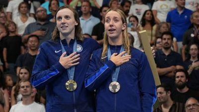 Katie Ledecky Had Classy Gesture for USA Teammate on Olympics Podium After Winning Gold