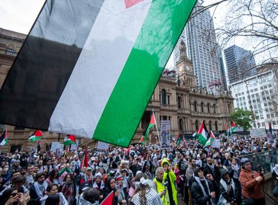 Government will consider pathways for Palestinians fleeing Gaza to stay longer in Australia, Burke says