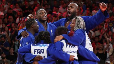 France defends Olympic title in mixed team judo against Japan