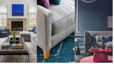 What rug color goes best with a gray couch? Interior designer's favorite fail-safe combinations