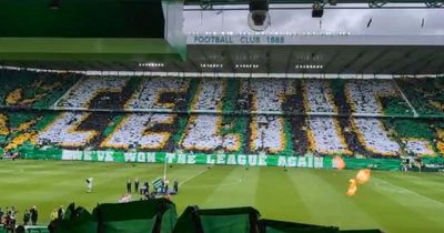 Celtic fans welcome champions with impressive four stand display