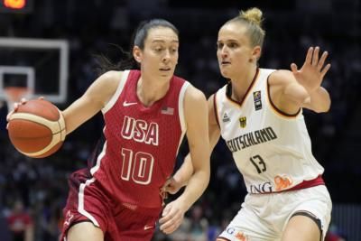 US Women's Basketball Team Maintains Double-Digit Lead Against Germany