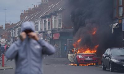 ‘That’s my car, you fascist thugs’: far-right rampage engulfs Middlesbrough