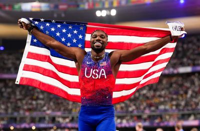 Noah Lyles edges out Jamaican Kishane Thompson to win men’s 100 metres title