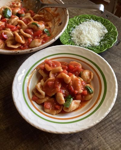 Rachel Roddy’s recipe for orecchiette with raw and cooked tomato sauce