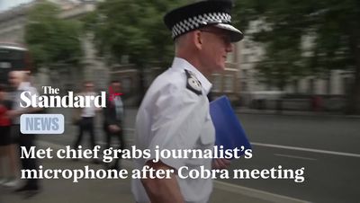 Met chief apologises after grabbing Sky News reporter's mic when asked about 'two-tier policing'