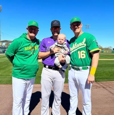CJ Cron Bonds With Family On The Baseball Field