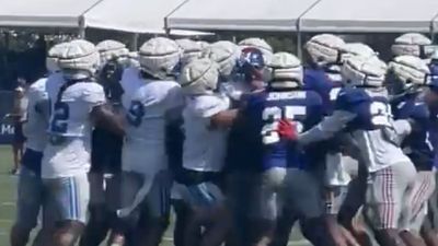 Detroit Lions, New York Giants Brawl at Joint Practice