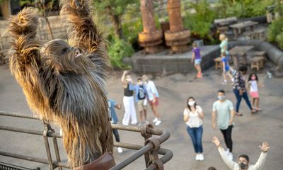 Snow White and Luke Skywalker Ride the Union Wave at Disneyland