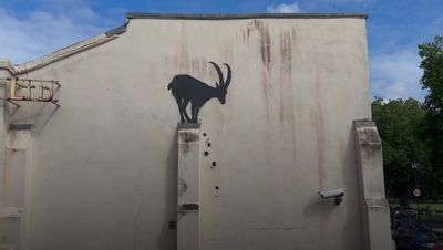 Banksy unveils new elephant street artwork in London day after goat piece appeared on Richmond wall