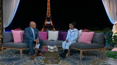 Simone Biles Wore a Walking Boot to Post-Olympics NBC Interview After Calf Injury