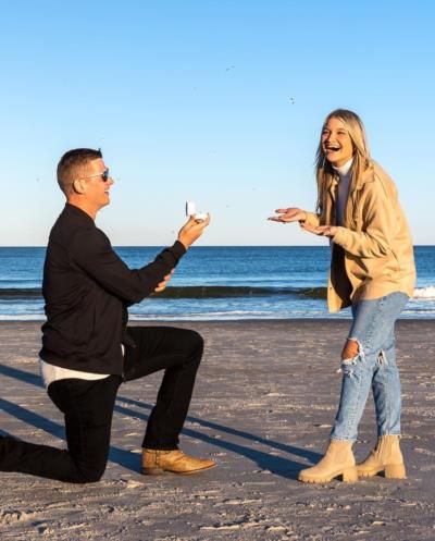 Celebrating Love: Tyler Wells And Fiancée's Beach Engagement