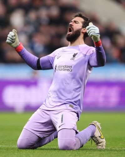 Alisson Becker's Passionate Celebration Captured In Emotional Match Moment