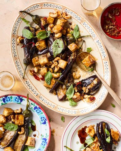 Curry, salad and stir-fry: Ravinder Bhogal’s recipes for cooking with aubergine