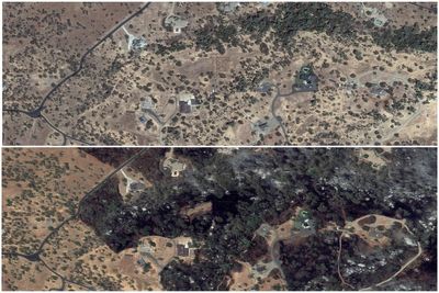 Shocking satellite photos show the extent of damage from the Chico wildfire in California