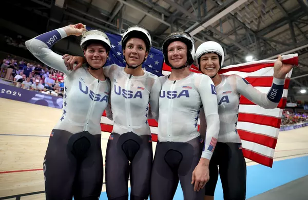 'A dream come true' - USA win gold at last in the team pursuit at the Olympics