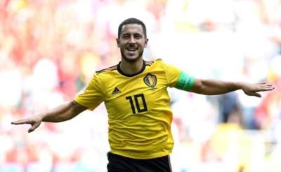 Eden Hazard's Victorious Celebration On The Soccer Field