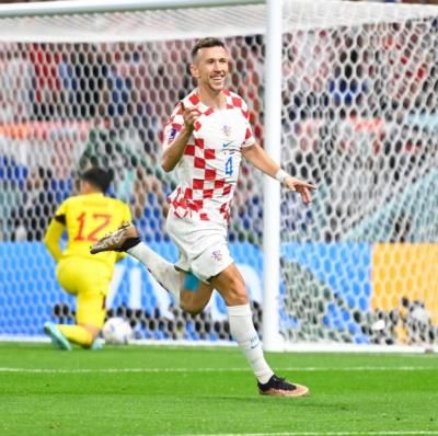 Ivan Perišic Celebrates Goal With Joyful Energy On Soccer Field