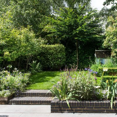 I just discovered this hack for protecting border plants when trimming hedges - and I can't believe how clever it is