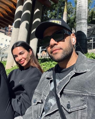 Celebrating Love And Joy: Dani Alves And Girlfriend's Radiant Smiles