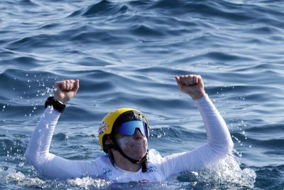 GB’s Ellie Aldridge becomes first Olympic gold medallist in kitesurfing