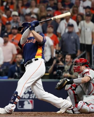 Trey Mancini And Team Celebrate Hard-Won Baseball Championship Victory