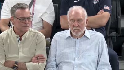 Gregg Popovich Looked Thrilled Watching Victor Wembanyama at the Olympics