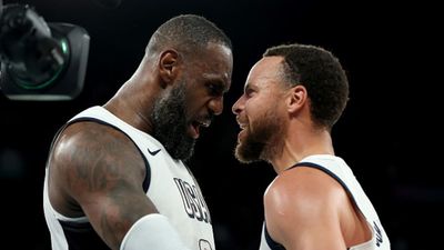 LeBron James, Stephen Curry Celebrate Together After Instant Classic Win Over Serbia