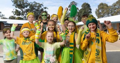 School turns on green and gold for former student turned Olympian