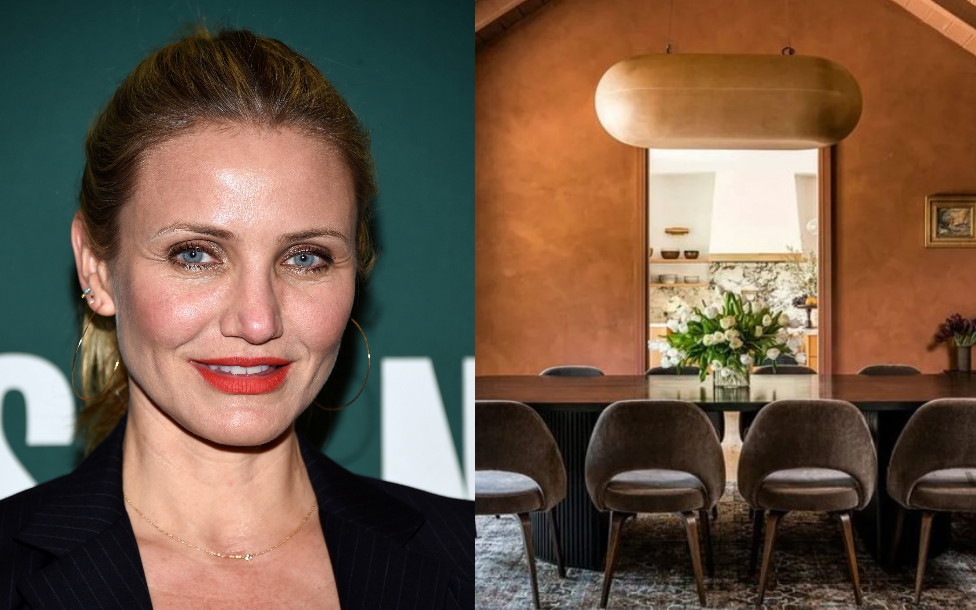 Cameron Diaz’s dining room features a century-old …