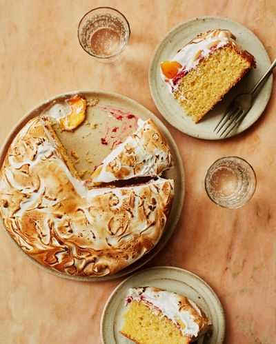 Benjamina Ebuehi’s recipe for peach melba meringue cake