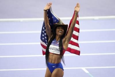 Davis-Woodhall Wins Gold In Women's Long Jump At Stade De France