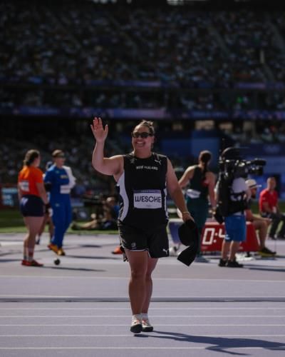 New Zealand's Maddison-Lee Wesche Leads Shot Put Competition