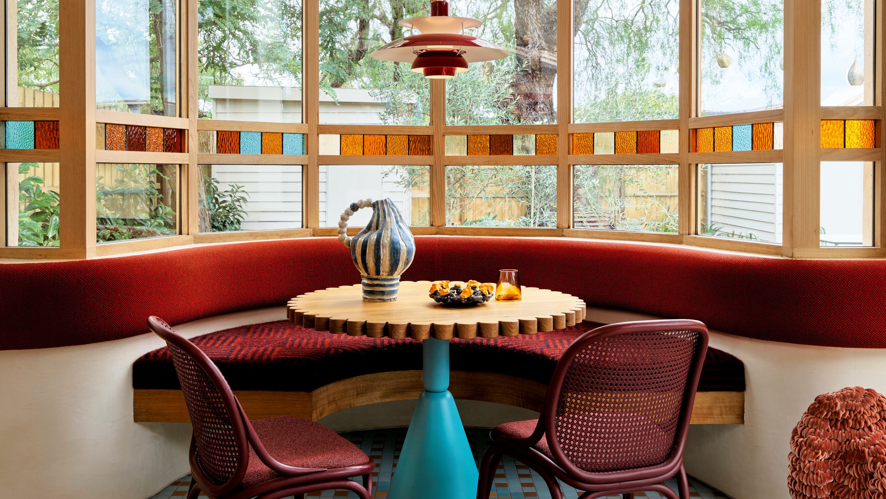 I found 6 homes where colored glass brings so much joy…