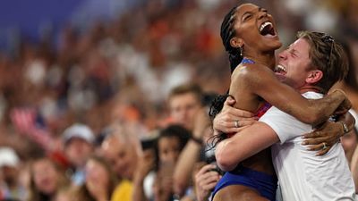 Video of Tara Davis-Woodhall's Husband Celebrating Her Gold Medal Is Instant Tearjerker