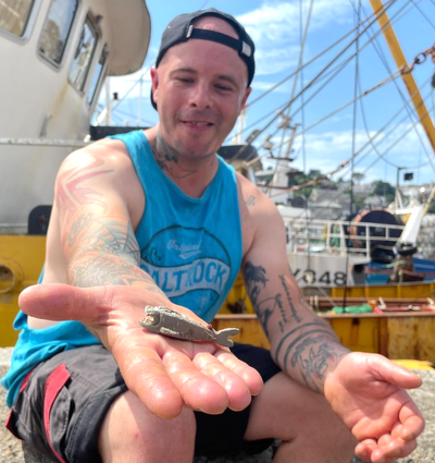 Devon fisherman catches Lego shark lost at sea almost 30 years ago