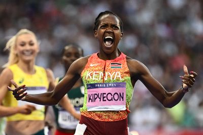 Kenya’s Faith Kipyegon wins 1500-metre final for record third Olympic gold