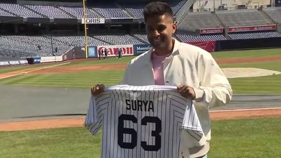 Suryakumar Yadav visits Yankee Stadium, receives special jersey from New York Yankees - Watch